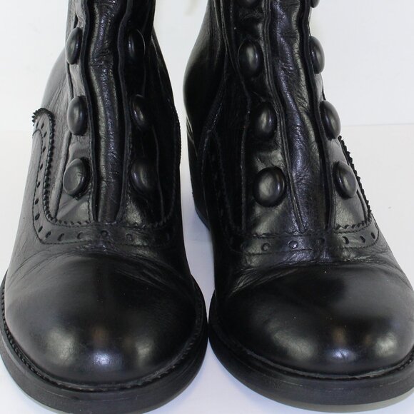 Miz Mooz Jozie Button Leather Booties Womens (EU 39/US 8.5) - Picture 6 of 11